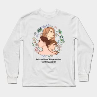 embrace equity international women's day 2023 Long Sleeve T-Shirt